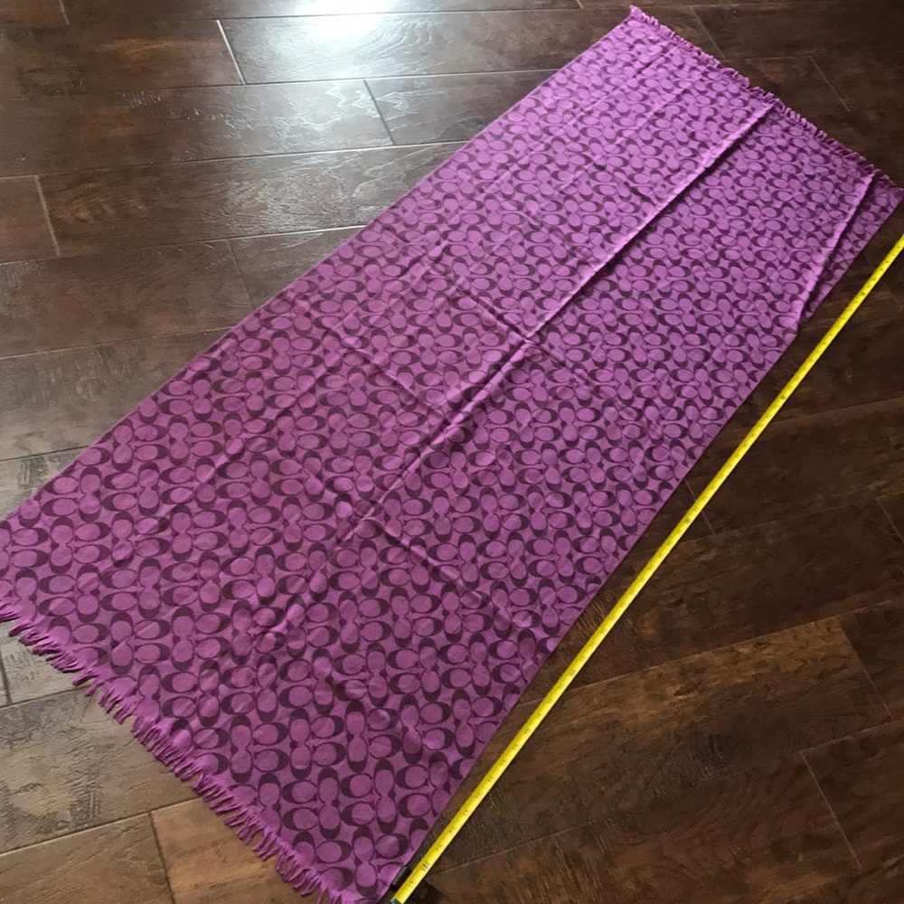 Coach Purple Scarf - Picture 3 of 10